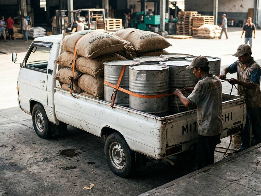 Karung & drum material produksi antar kota